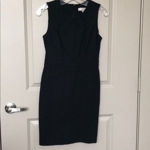 loft black ponte sheath dress